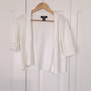 White Short Sleeve Sweater Size L